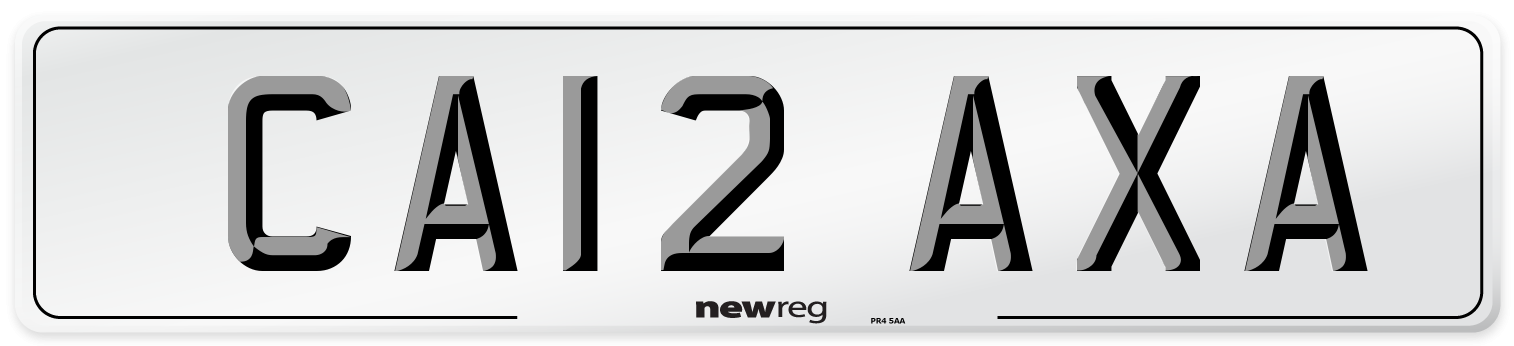 CA12 AXA Number Plate from New Reg